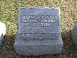Hiram Hawley Gravestone